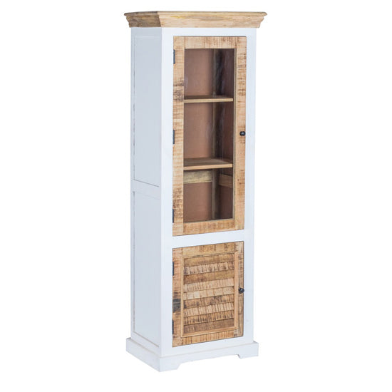 Alfie Wood Display Cabinet With 1 Doors 3 Shelves In Oak