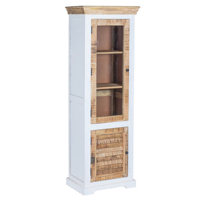 Alfie Wood Display Cabinet With 1 Doors 3 Shelves In Oak
