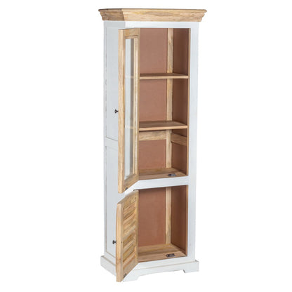 Alfie Wood Display Cabinet With 1 Doors 3 Shelves In Oak