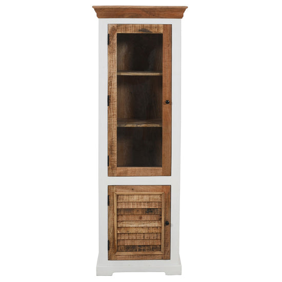 Alfie Wood Display Cabinet With 1 Doors 3 Shelves In Oak