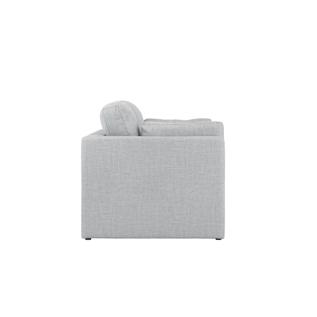 Newport Linen Blend Fabric 2 Seater Sofa In Light Grey