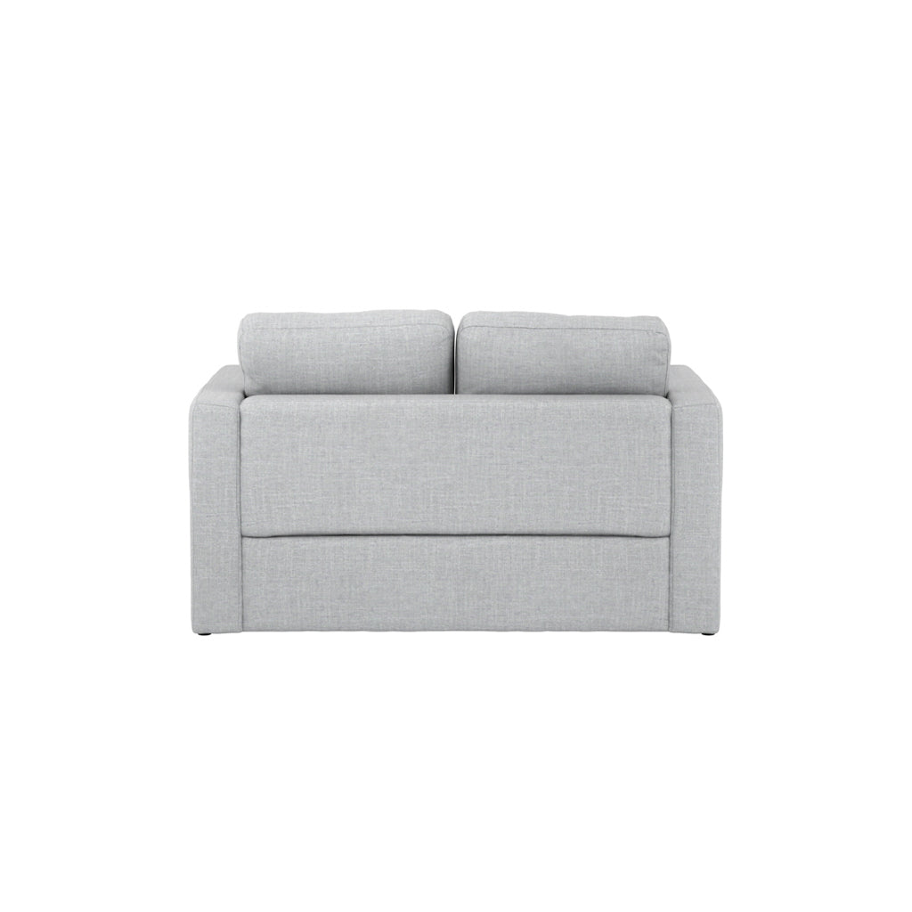 Newport Linen Blend Fabric 2 Seater Sofa In Light Grey
