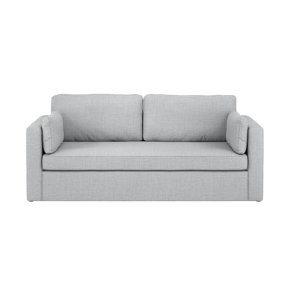 Newport Linen Blend Fabric 3 Seater Sofa In Light Grey