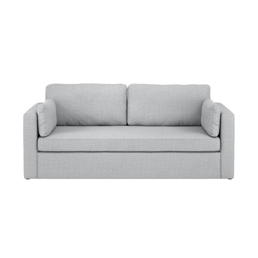 Newport Linen Blend Fabric 3 Seater Sofa In Light Grey