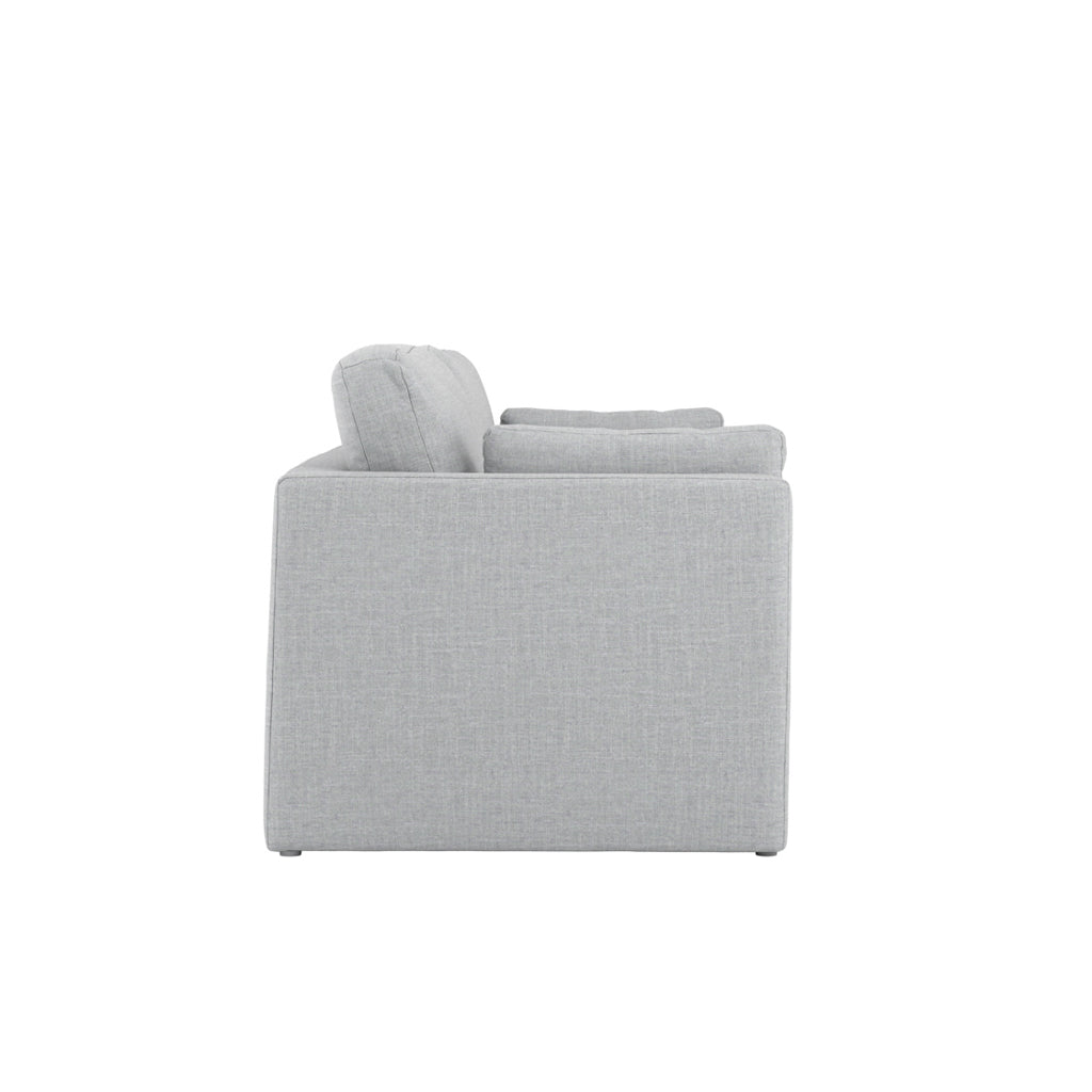 Newport Linen Blend Fabric 3 Seater Sofa In Light Grey