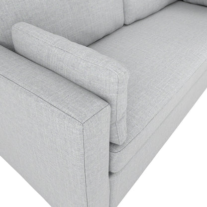 Newport Linen Blend Fabric 3 Seater Sofa In Light Grey