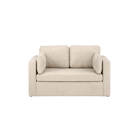 Newport Linen Blend Fabric 2 Seater Sofa In Stone