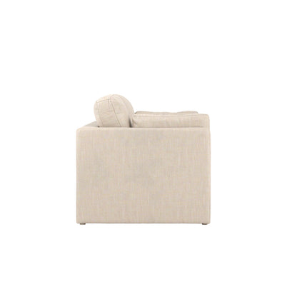 Newport Linen Blend Fabric 2 Seater Sofa In Stone