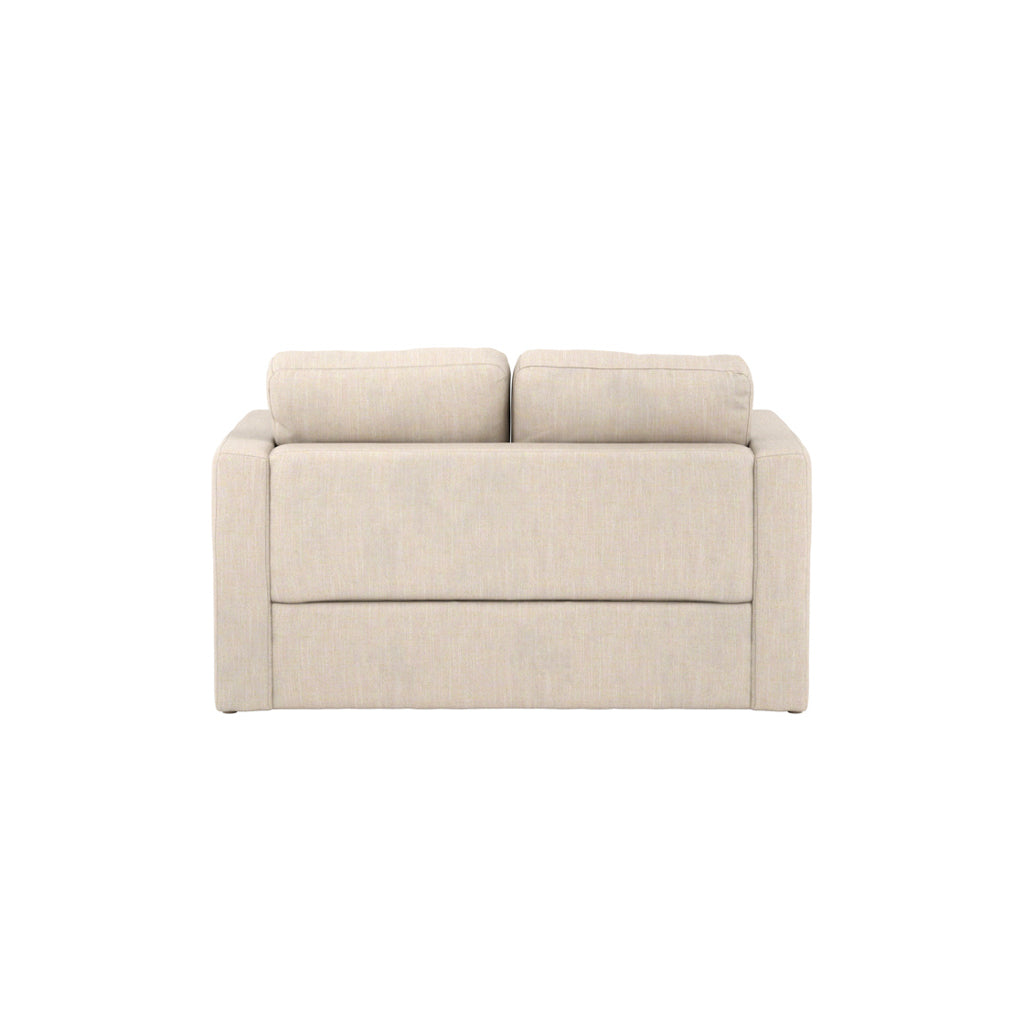 Newport Linen Blend Fabric 2 Seater Sofa In Stone
