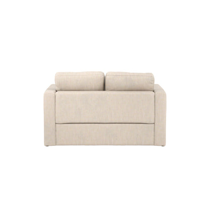 Newport Linen Blend Fabric 2 Seater Sofa In Stone