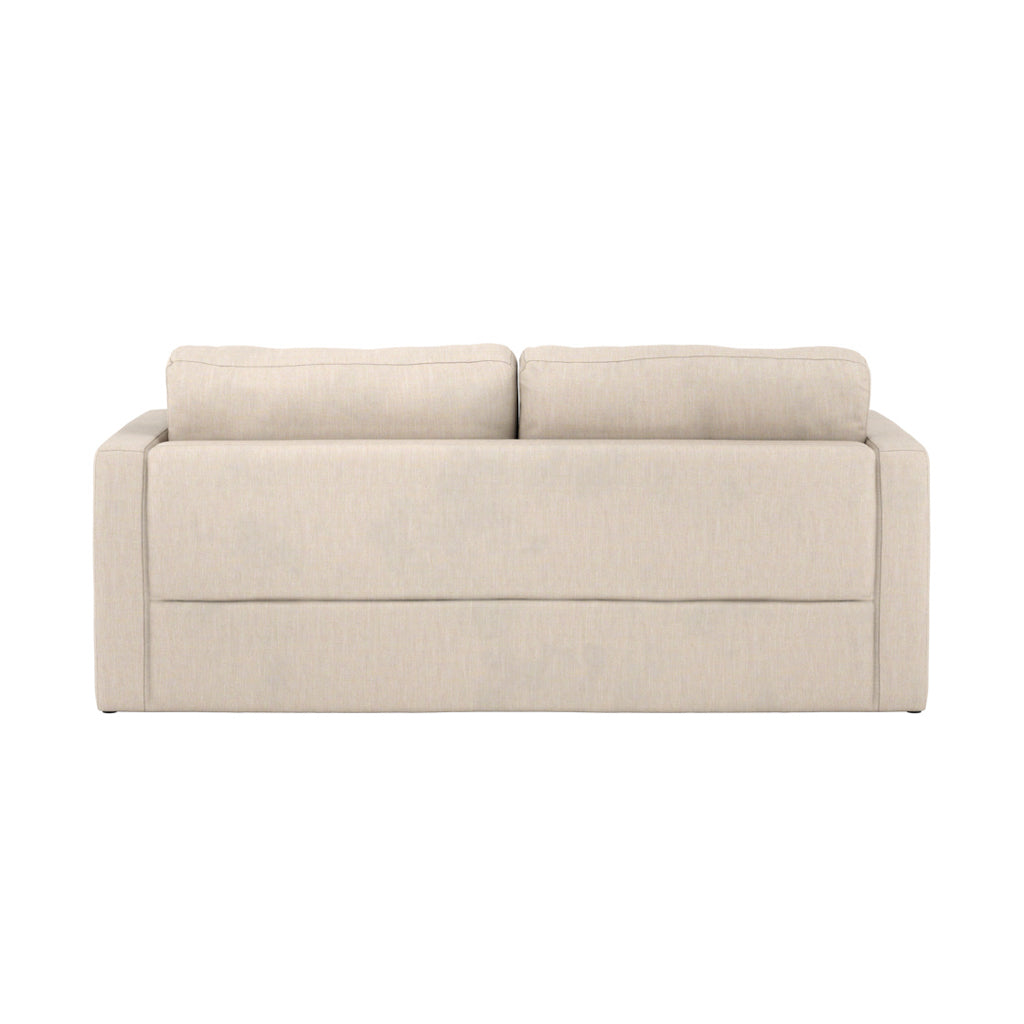 Newport Linen Blend Fabric 3 Seater Sofa In Stone
