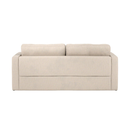 Newport Linen Blend Fabric 3 Seater Sofa In Stone