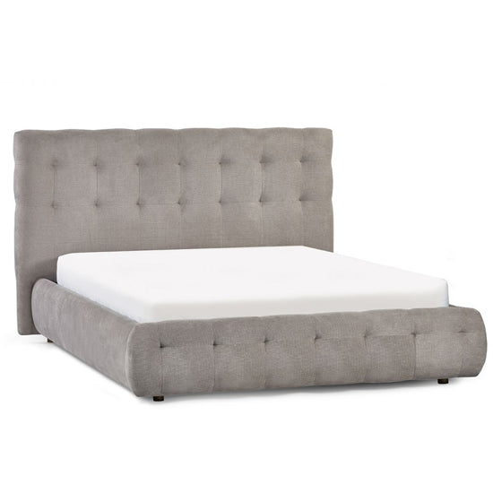 Odette Wooden King Size Bed In Light Taupe