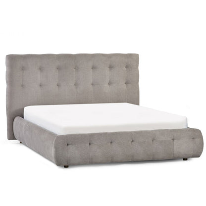 Odette Wooden King Size Bed In Light Taupe