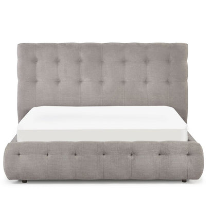 Odette Wooden King Size Bed In Light Taupe