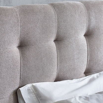 Odette Wooden King Size Bed In Light Taupe