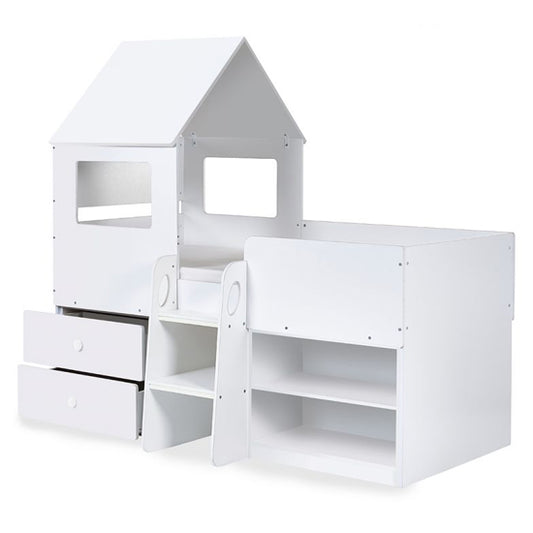 Orpheus Wooden Midsleeper Bunk Bed In White