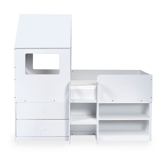 Orpheus Wooden Midsleeper Bunk Bed In White