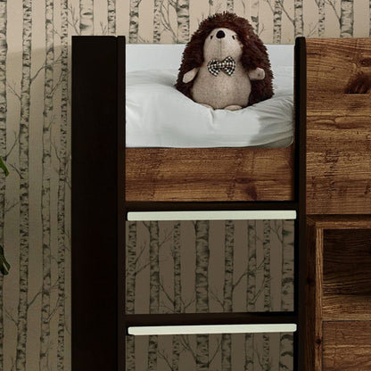 Otis Wooden Midsleeper Bunk Bed In Urban Rustic And Black