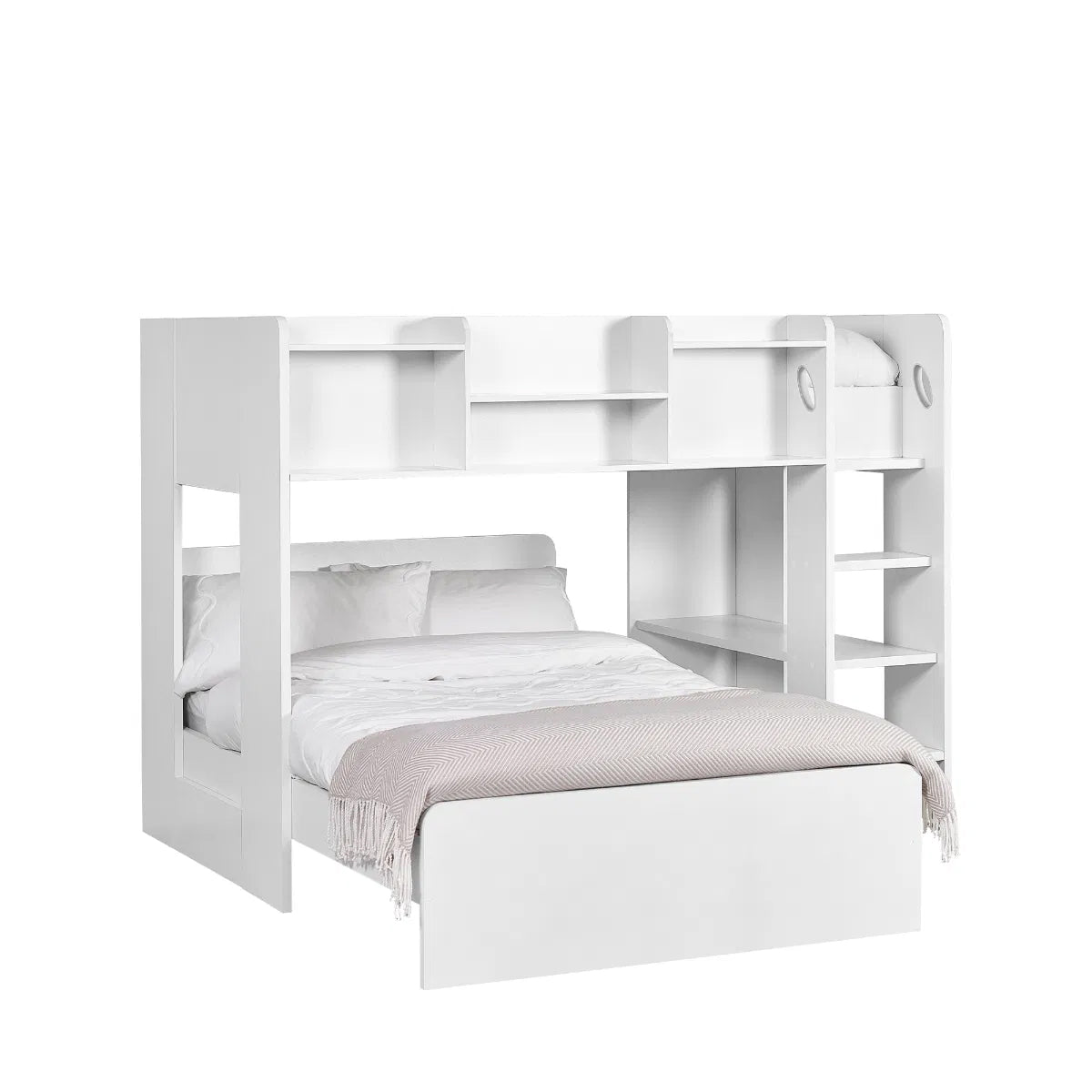 Owen Midsleeper Bunk Bed With Underbed In White