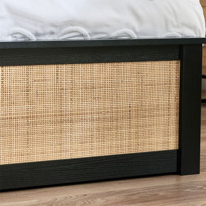 Padstow Wooden Ottoman Double Bed In Black