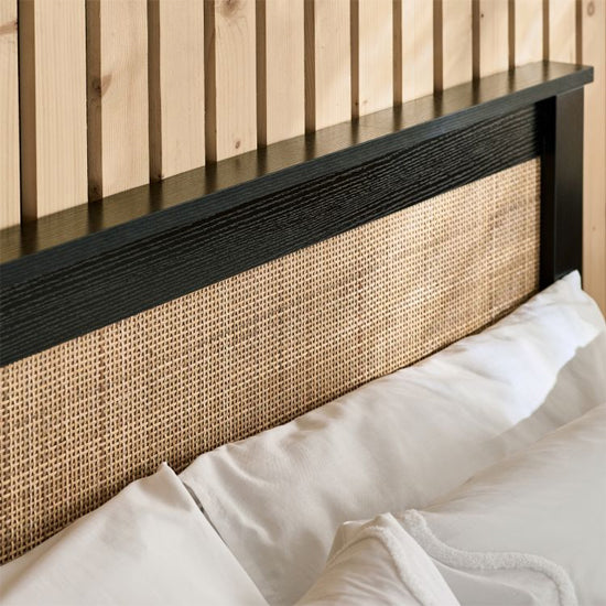 Padstow Wooden Ottoman King Size Bed In Black