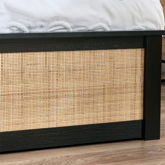 Padstow Wooden Ottoman King Size Bed In Black
