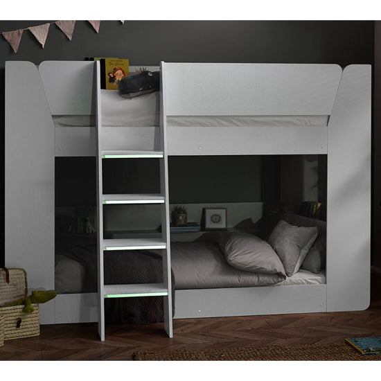 Parsec Wooden Bunk Bed In White