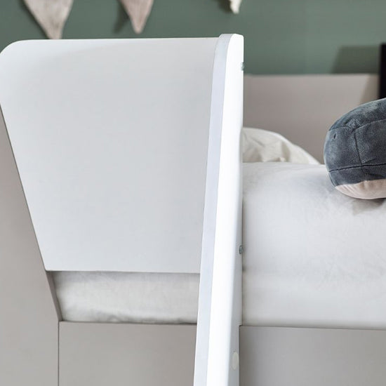 Parsec Wooden Bunk Bed In Taupe And White