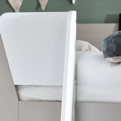 Parsec Wooden Bunk Bed In Taupe And White