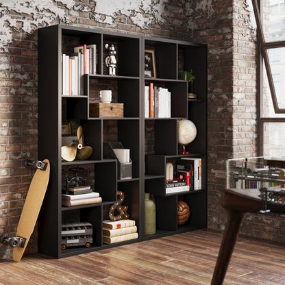 Quebec Wooden Shelving Unit In Black