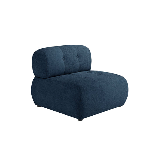 Reese Boucle Fabric Accent Chair In Midnight Blue