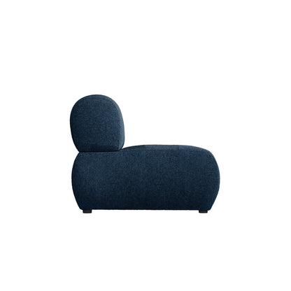 Reese Boucle Fabric Accent Chair In Midnight Blue