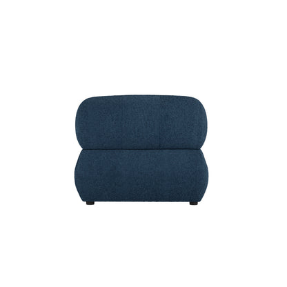 Reese Boucle Fabric Accent Chair In Midnight Blue