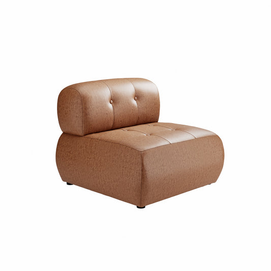 Reese Boucle Fabric Accent Chair In Tan