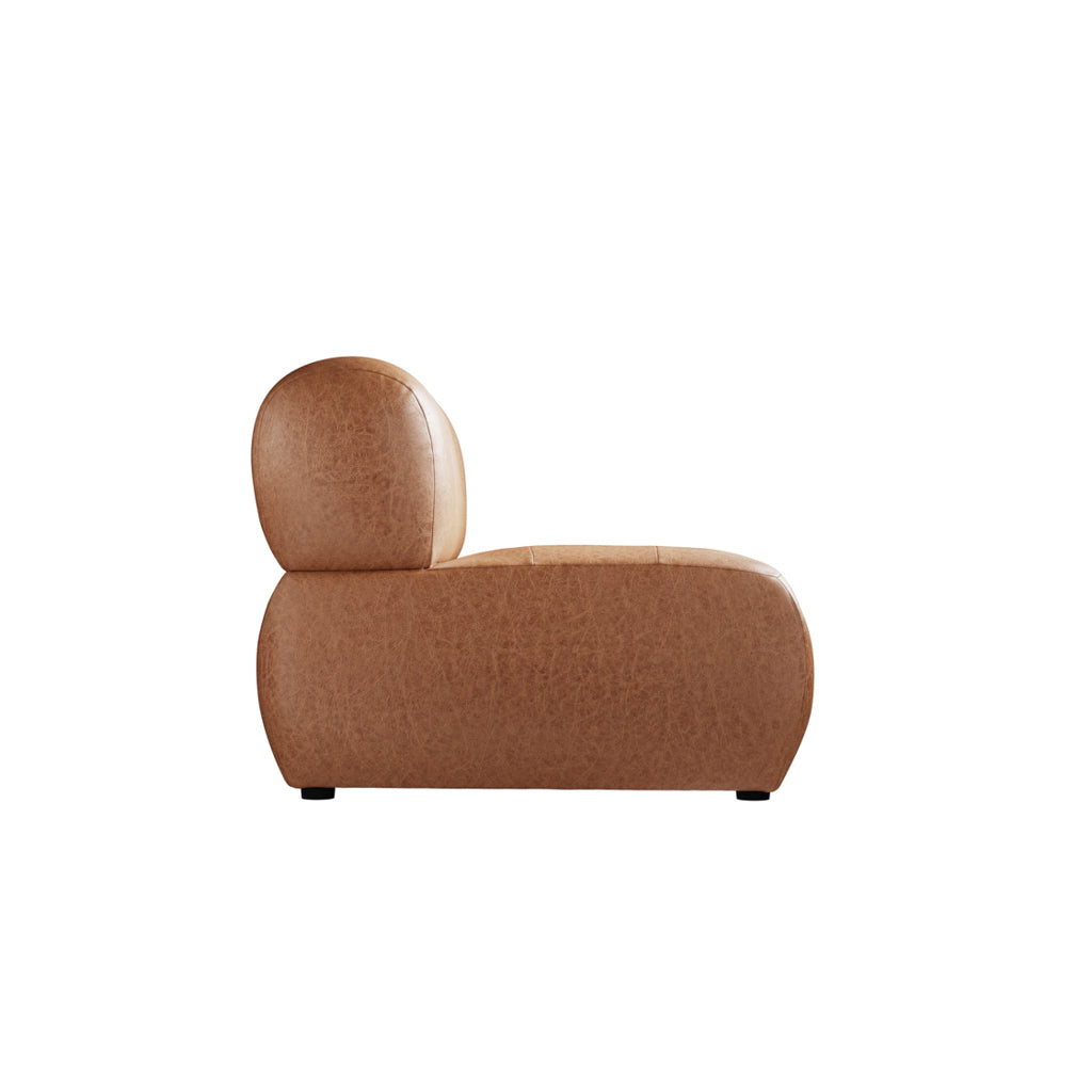 Reese Boucle Fabric Accent Chair In Tan