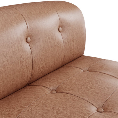 Reese Boucle Fabric Accent Chair In Tan