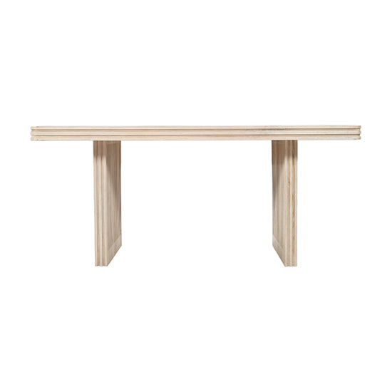 Hudson Carved Mango Wood Dining Table IN Natural Oak