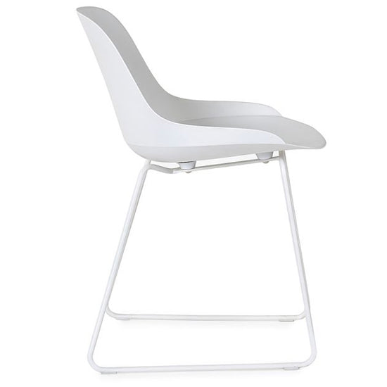 Rocco Plastic Dining Chair In White