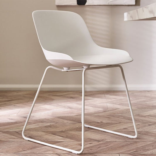 Rocco Plastic Dining Chair In White