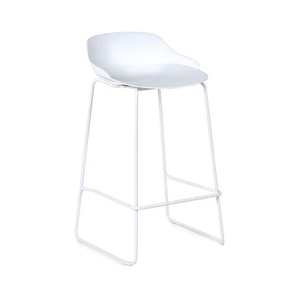 Rocco Plastic Bar Stool In White