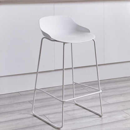 Rocco Plastic Bar Stool In White