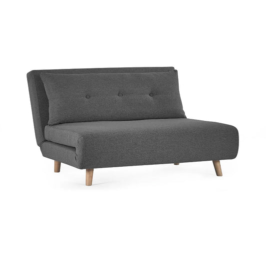 Rowan Fabric Single Sofa Bed In Mid Grey