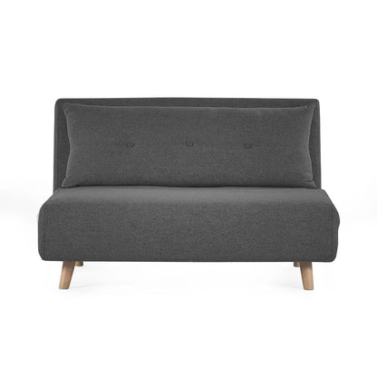 Rowan Fabric Single Sofa Bed In Mid Grey
