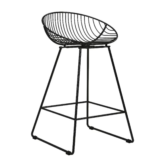 Ellis Metal Bar Chair In Black