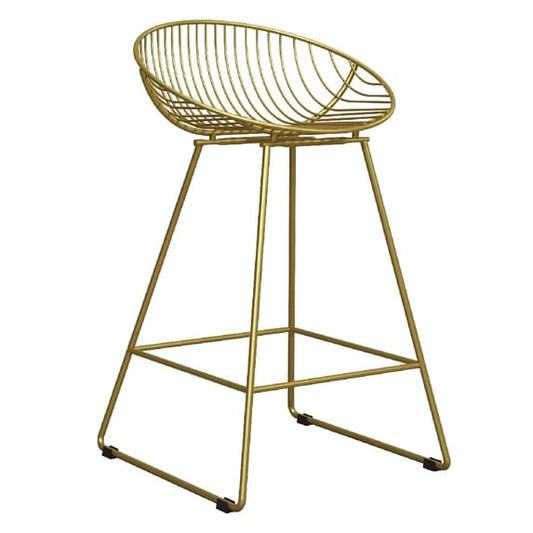 Ellis Metal Bar Chair In Gold