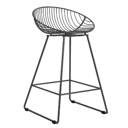 Ellis Metal Bar Chair In Grey