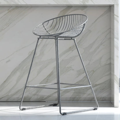 Ellis Metal Bar Chair In Grey