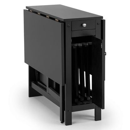 Savoy Wooden Dining Table With 4 Chairs In Black