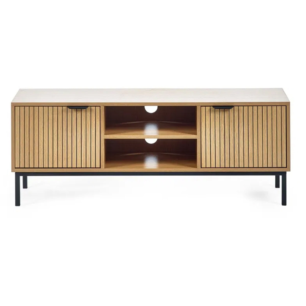 Sia Wooden TV Stand With 2 Doors In Oak